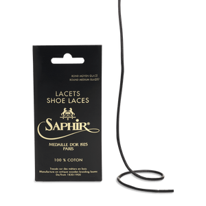 Medium Braided Laces - Black - Saphir Médaille d'Or #colour_01-black
